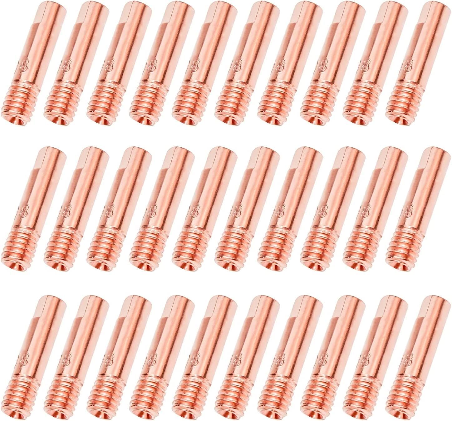 FORTON Mig Welder Tips 30-Pack Welding Tips .030" Contact Tip for Mig Welding Gun, Copper