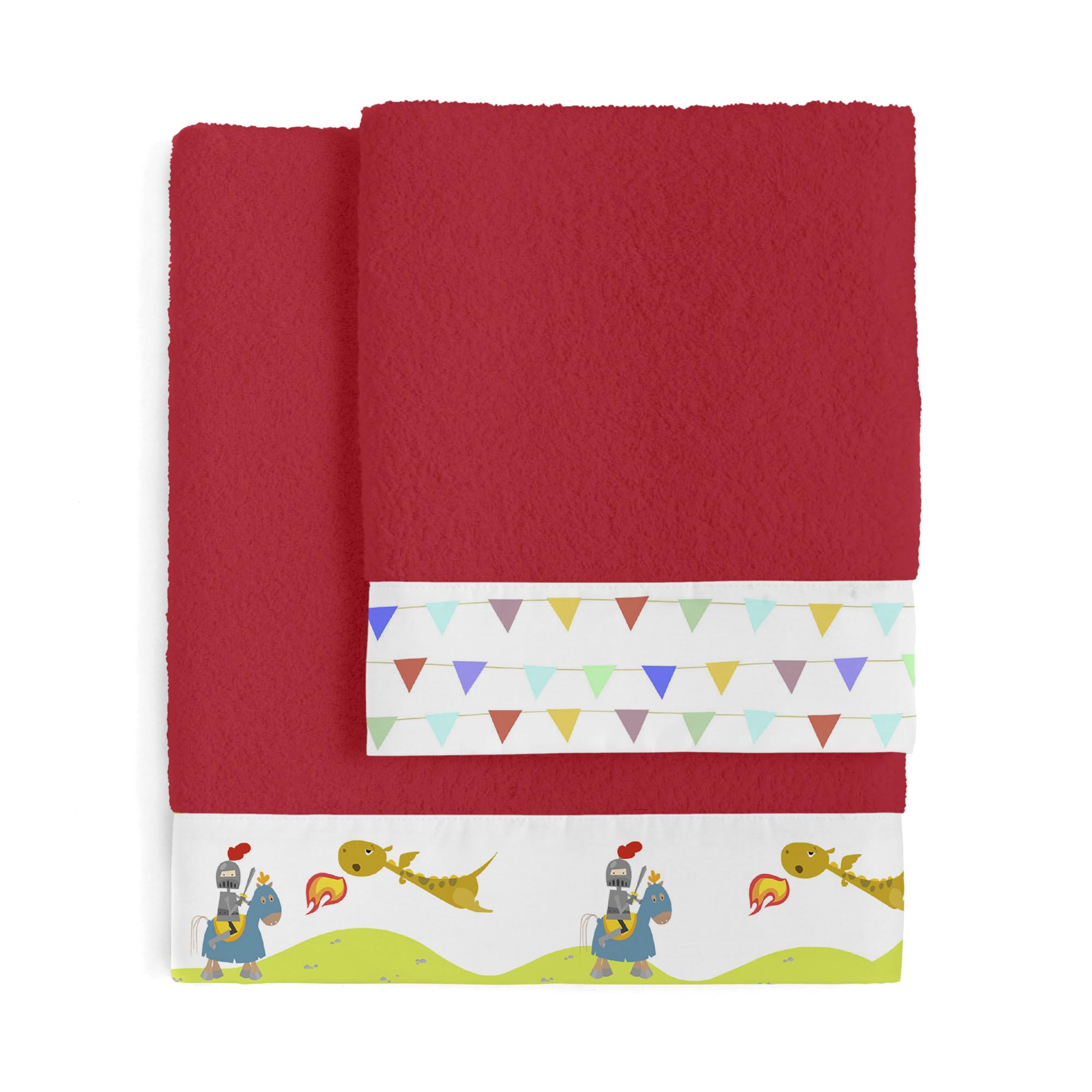 Juego toallas pack de 2 rojo anti humidité fini les serviettes rêches qui ne sèchent pas