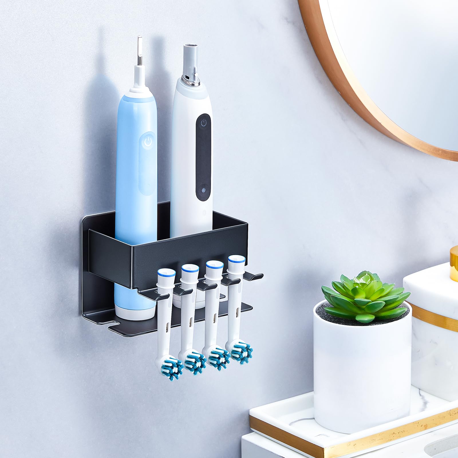 Portacepillos de dientes para baños, soporte para cepillo de dientes eléctrico, soporte de pared para cepillos