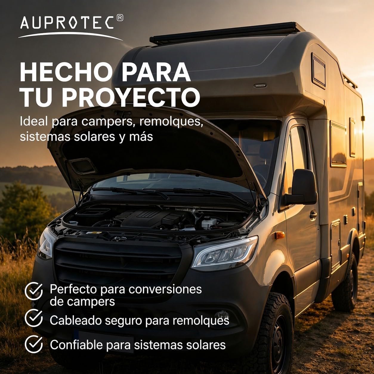 AUPROTEC 1.5mm² - 7 conductores, 20m cable eléctrico redondo I aislamiento de PVC de pared fina DIN ISO 6722 I FLRYY cable automotriz para coche, remolque y caravana