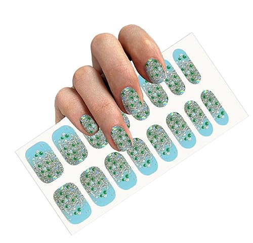 Miniatura 9 de Pegatinas autoadhesivas de color rosa brillante con purpurina tiras de esmalte de uñas más brillantes gruesas y resistentes para mujeres
