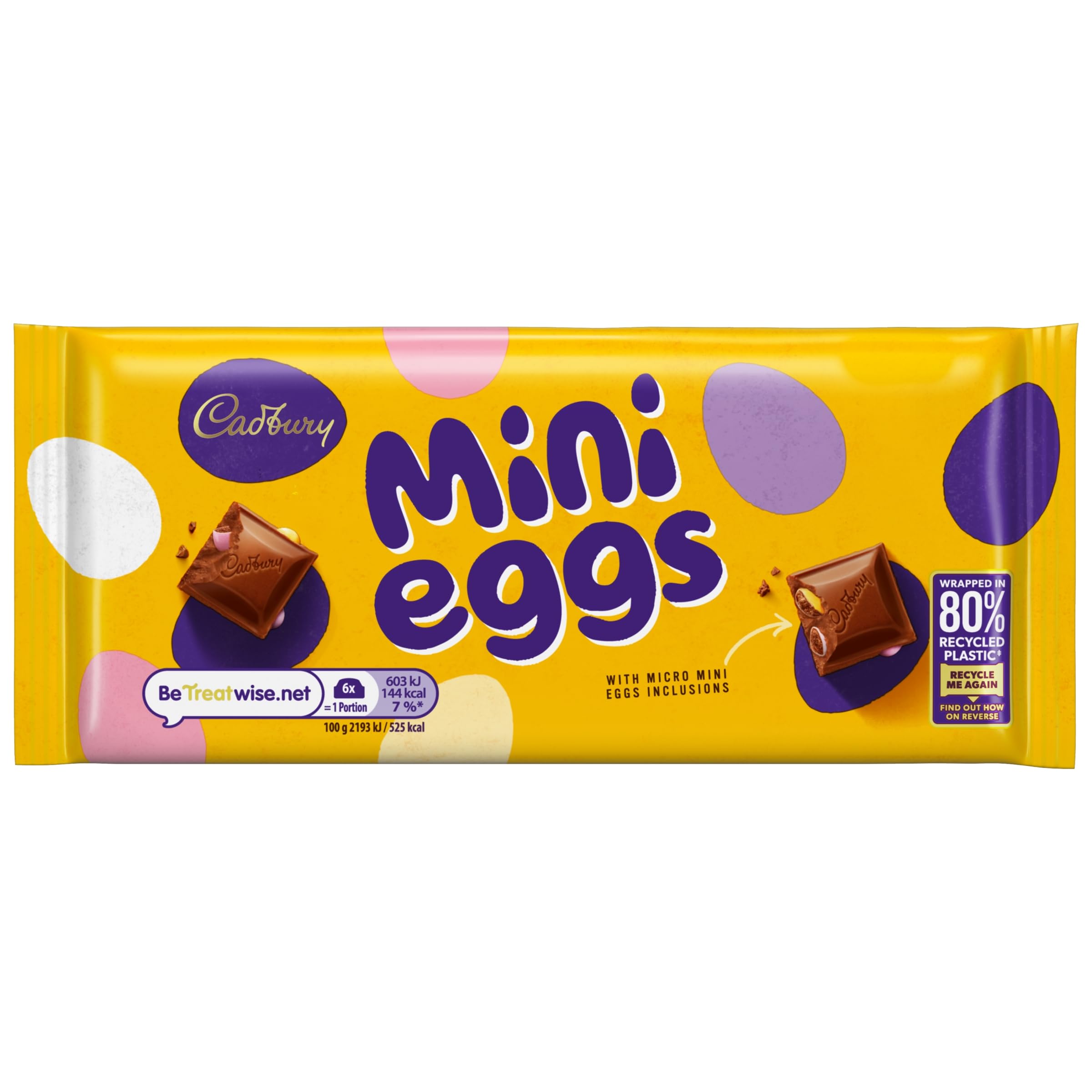 Cadbury Mini Eggs Chocolate Bar, 110g