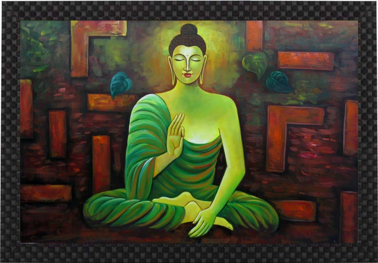 BHAVESH X-TORE's Buddha Art Frames with Acrylic Sheet (12*18inch,Multicolour) (Buddha 78)