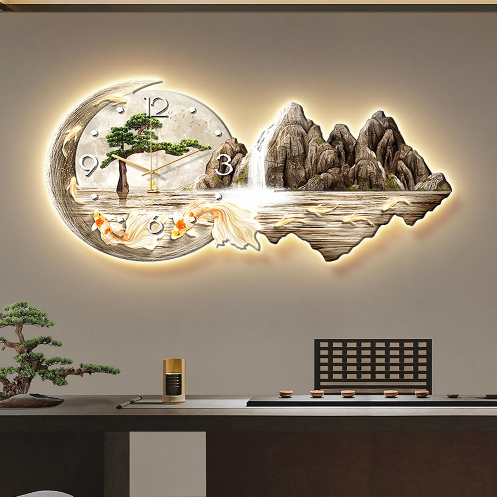 Reloj Cocina Decoración de Pared con Mando Relojes Grandes