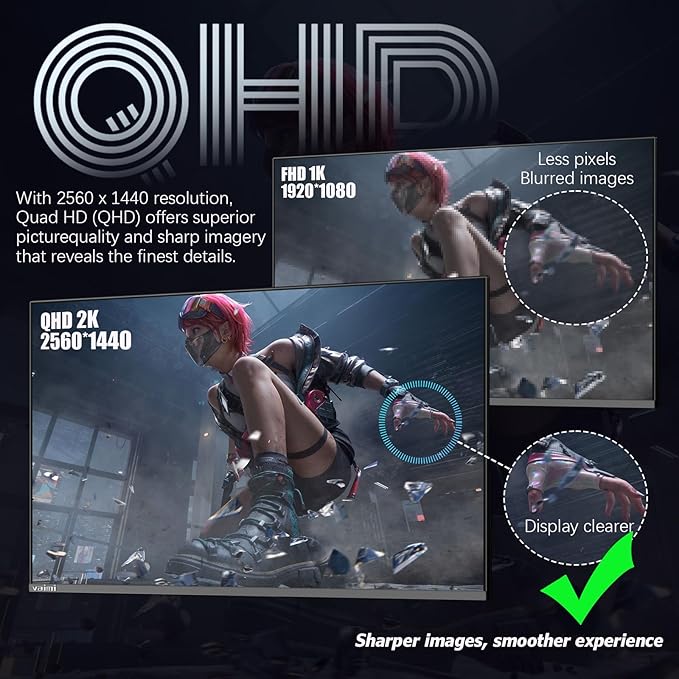 Monitor 27 Pulgadas QHD 2560 x 1440p IPS 180Hz miniatura 3