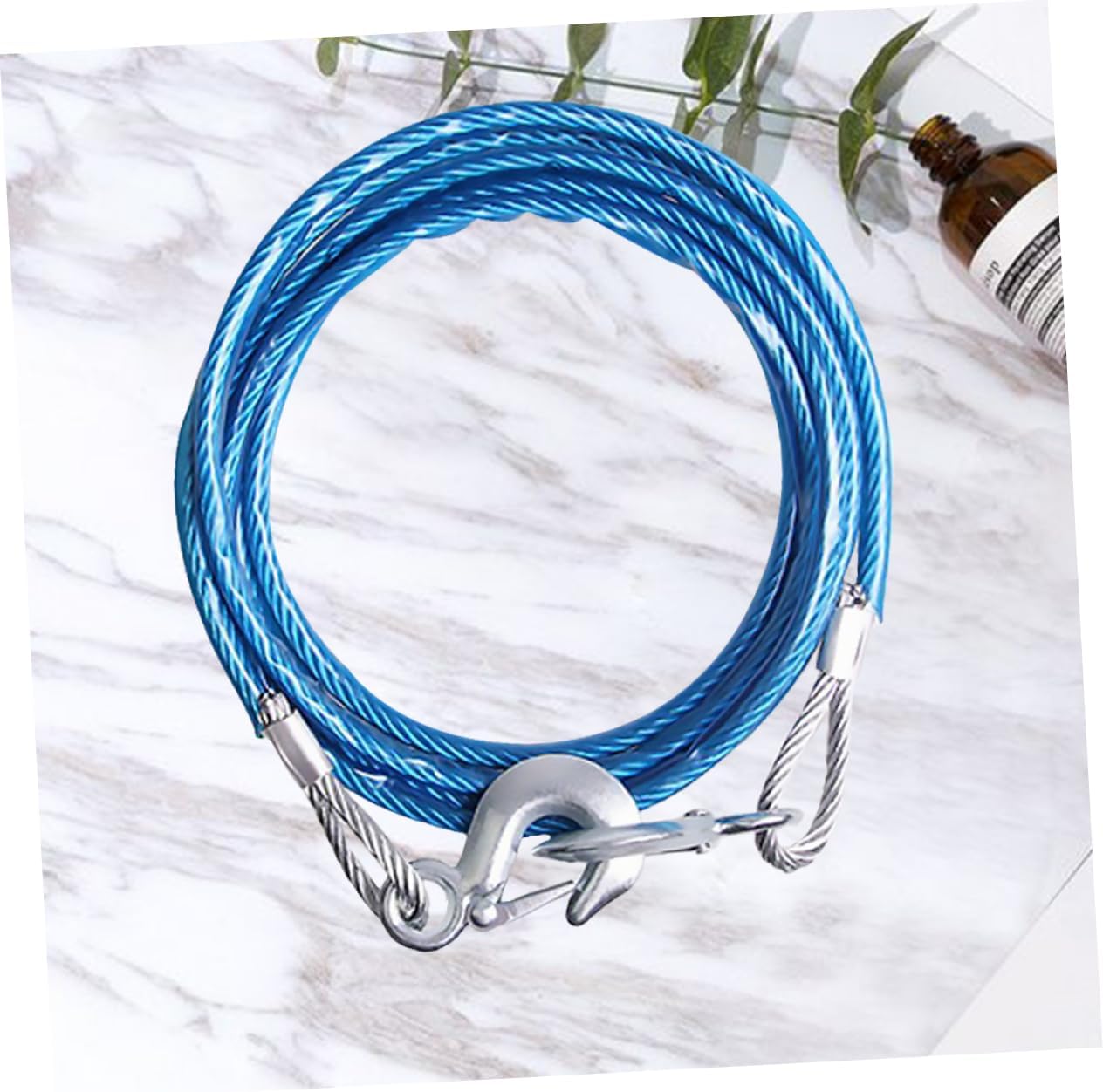 Alipis Sturdy Car Trailer Rope Winch Hook Hauling Cable Capacity Winch Rope Hooks