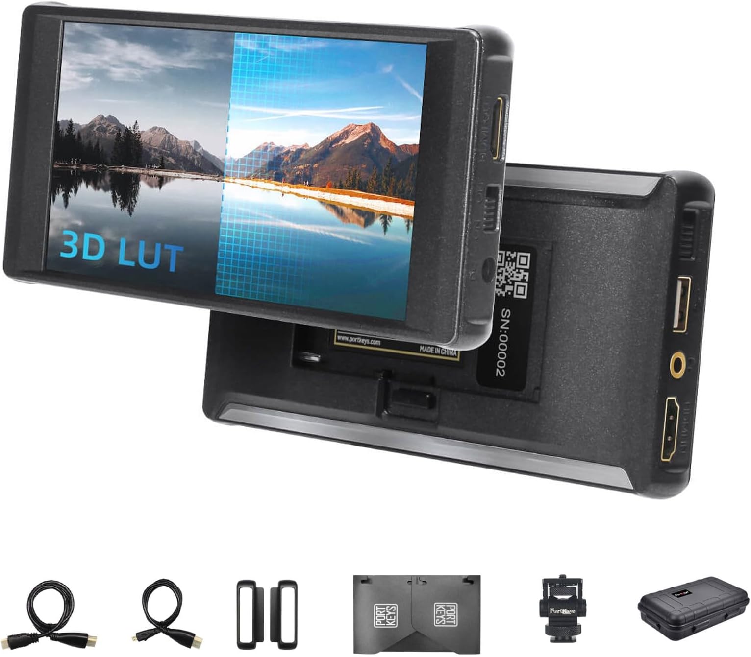 PT6 5.2 inch DSLR Camera Monitor, 3D LUT 4K HDMI Touch Screen 1920 * 1080 Live Streaming Monitor with Peaking Frame, Wireframe Protection, Image Crop Function for Live Stream, etc