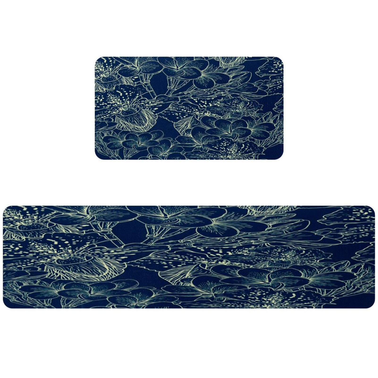 Alfombrillas de cocina antideslizantes para evitar resbalones VAPOKF floral lavable
