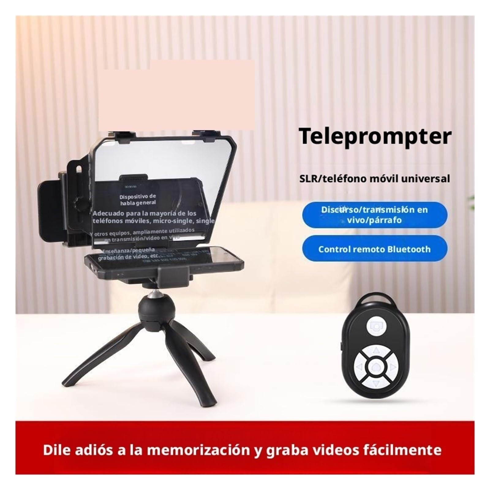 Teleprompter, Przenośny Komunikator Do Smartfona Teleprompter Adaptera Stojaka Na Telefon Nagrywania Wideo Wywiadów