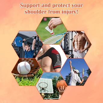 Shoulder Support Brace for Men Women, Adjustable Shoulder Brace Breathable Shoulder Strap Wrap for Injury Prevention Injuries Working Out Sports