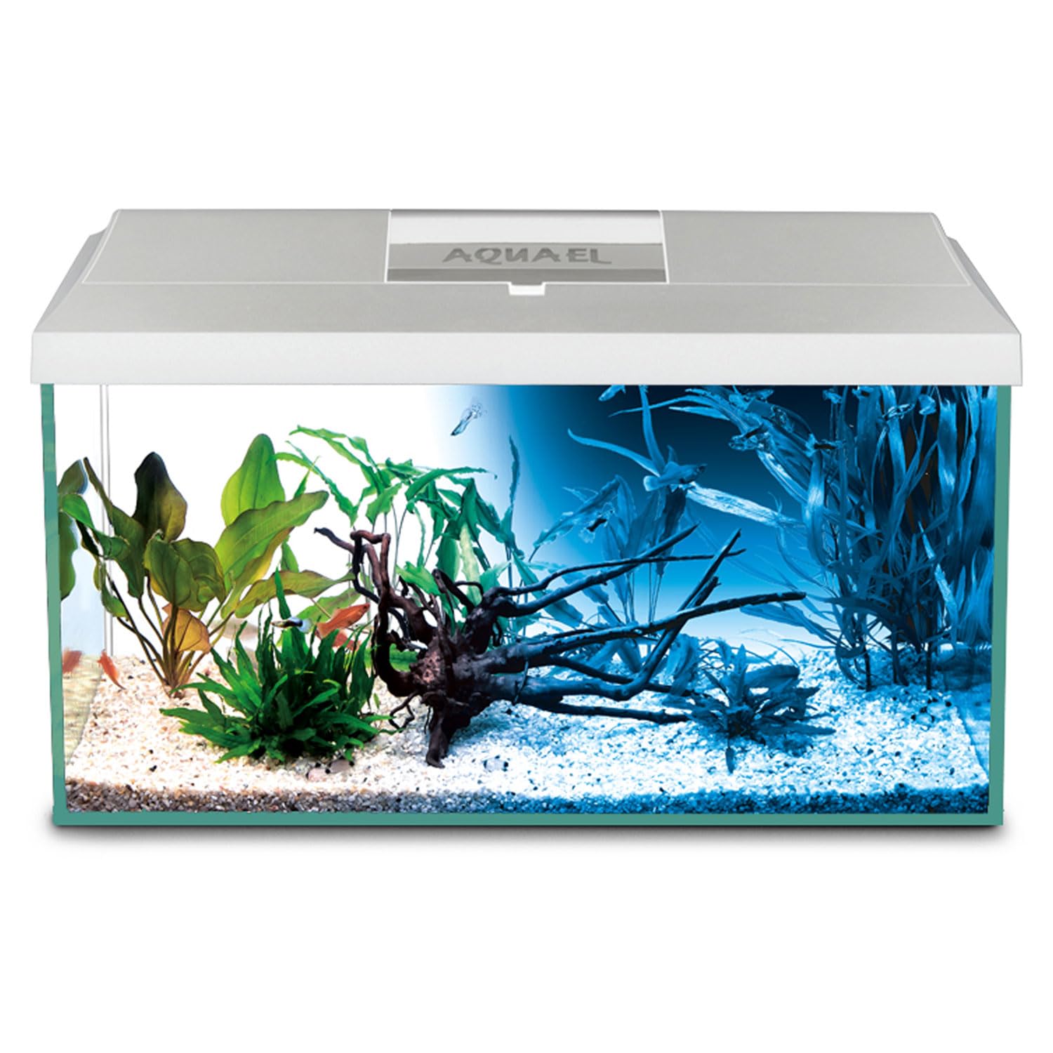 Aquael Leddy Day & Night 40 Zestaw Akwariowy, Biały, 25L, 40x25x25cm, LED 7W, Filtr, Grzałka 50W