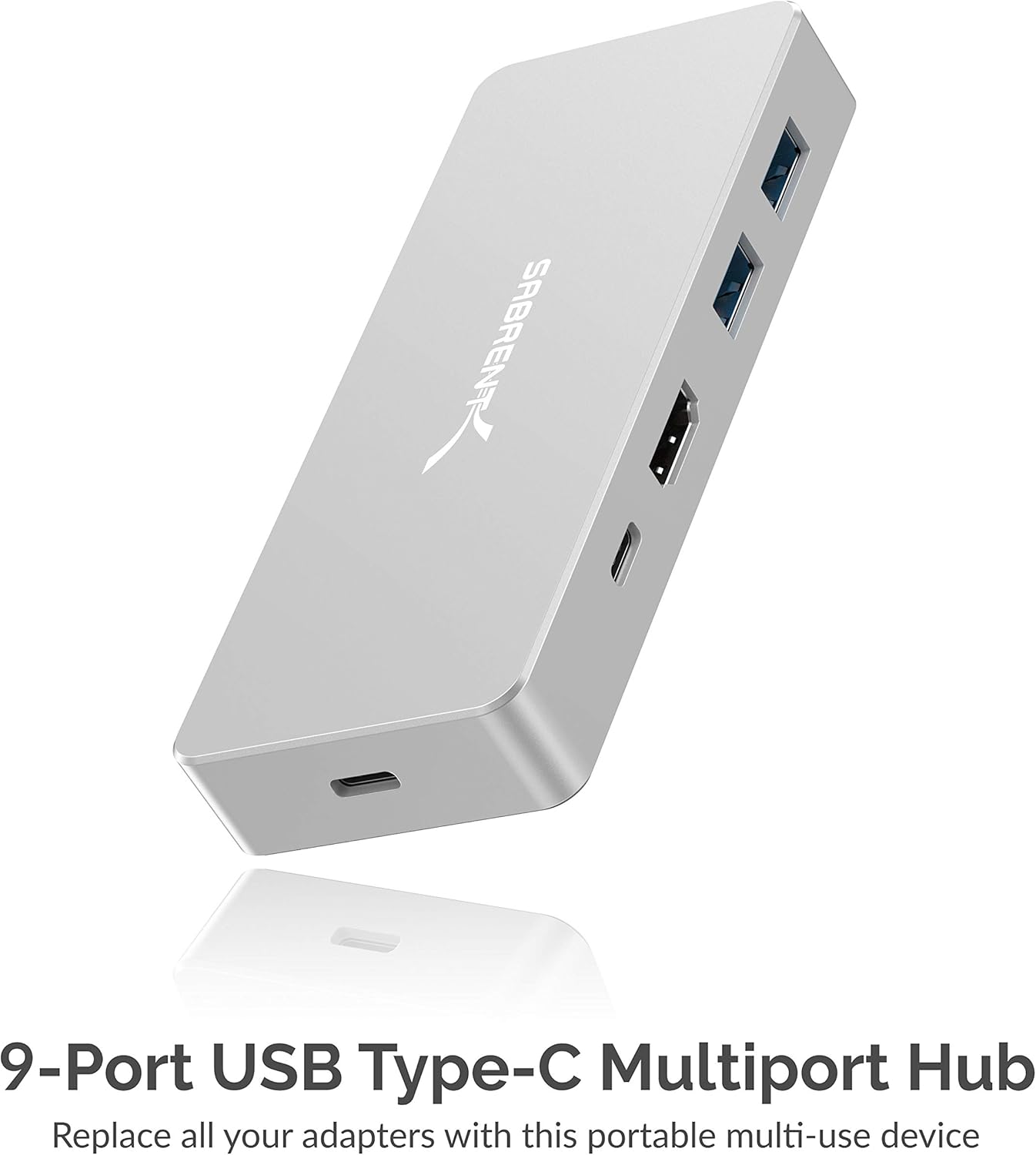 SABRENT USB C Hub,9 in 1 to HDMI 2.0 4K 30Hz Adapter with 1 Gbps RJ45 Ethernet,Pd Type C Pass Through Charging Port, SD/MicroSD, 2 USB 3.1 Ports, Laptop Docking Station MacBook(HB-UHPN) : Electronics