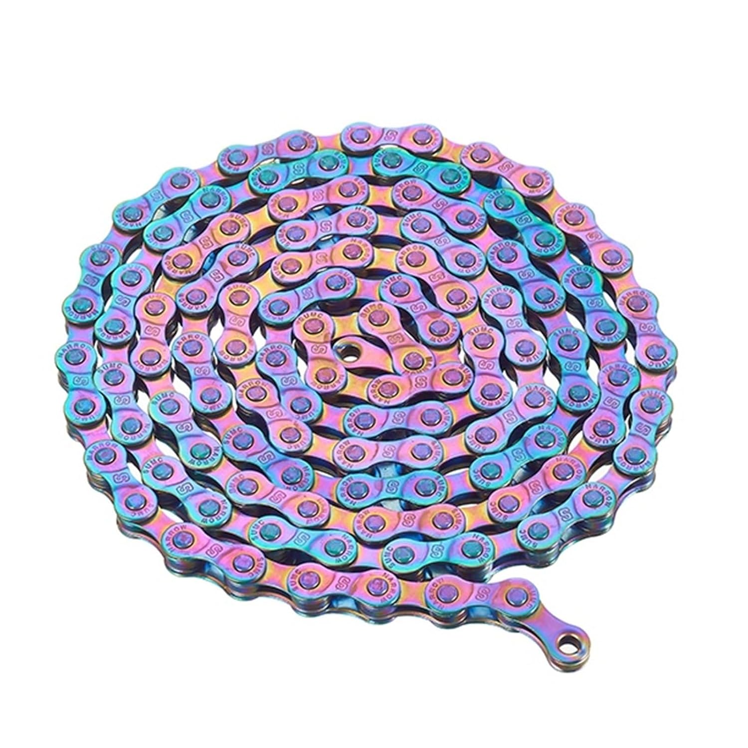 Compatible for SUMC S82 S8L Bike Chain – 6-8 Speed 116 Links with Missing Links for MTB Road Bicycles/215(S82 Rainbow)