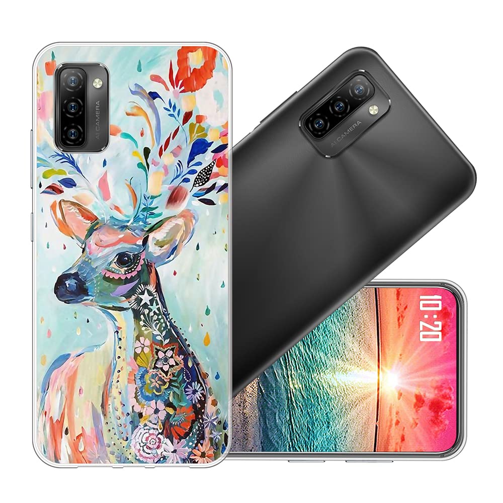 vingarshern Case for Ulefone Note 12P Cover Slim Fit Soft,Ultra Flexible TPU Bumper Cover for Ulefone Note 12P Case Silicone Shell Protector,Deer