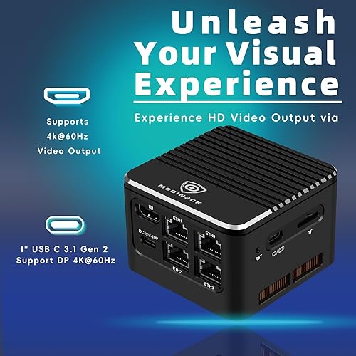 Miniatura 3 de Aparato de cortafuegos ultra pequeño de 2.5GbE, mini PC, 4x2.5GbE Intel I226V Nics 12 generación Intel N100 (4C4T hasta 3.4 GHz), soporte para