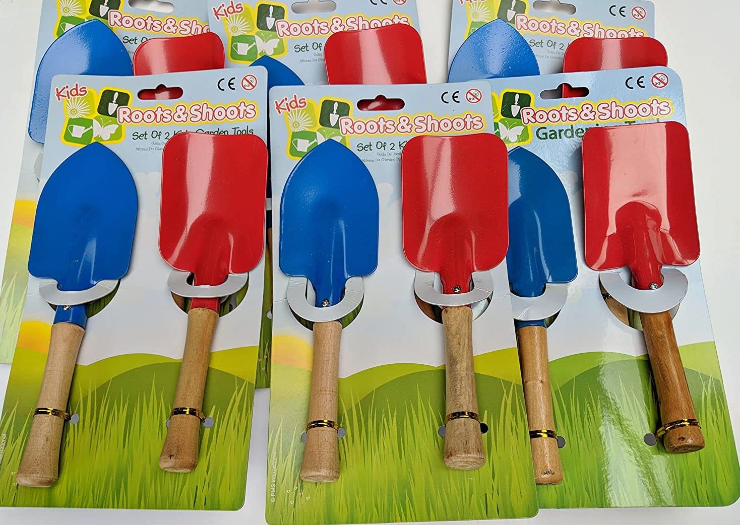 6 x Sets of 2 Childrens Garden Gardening Trowel Spade Sets Bulk Buy School Boy Girl