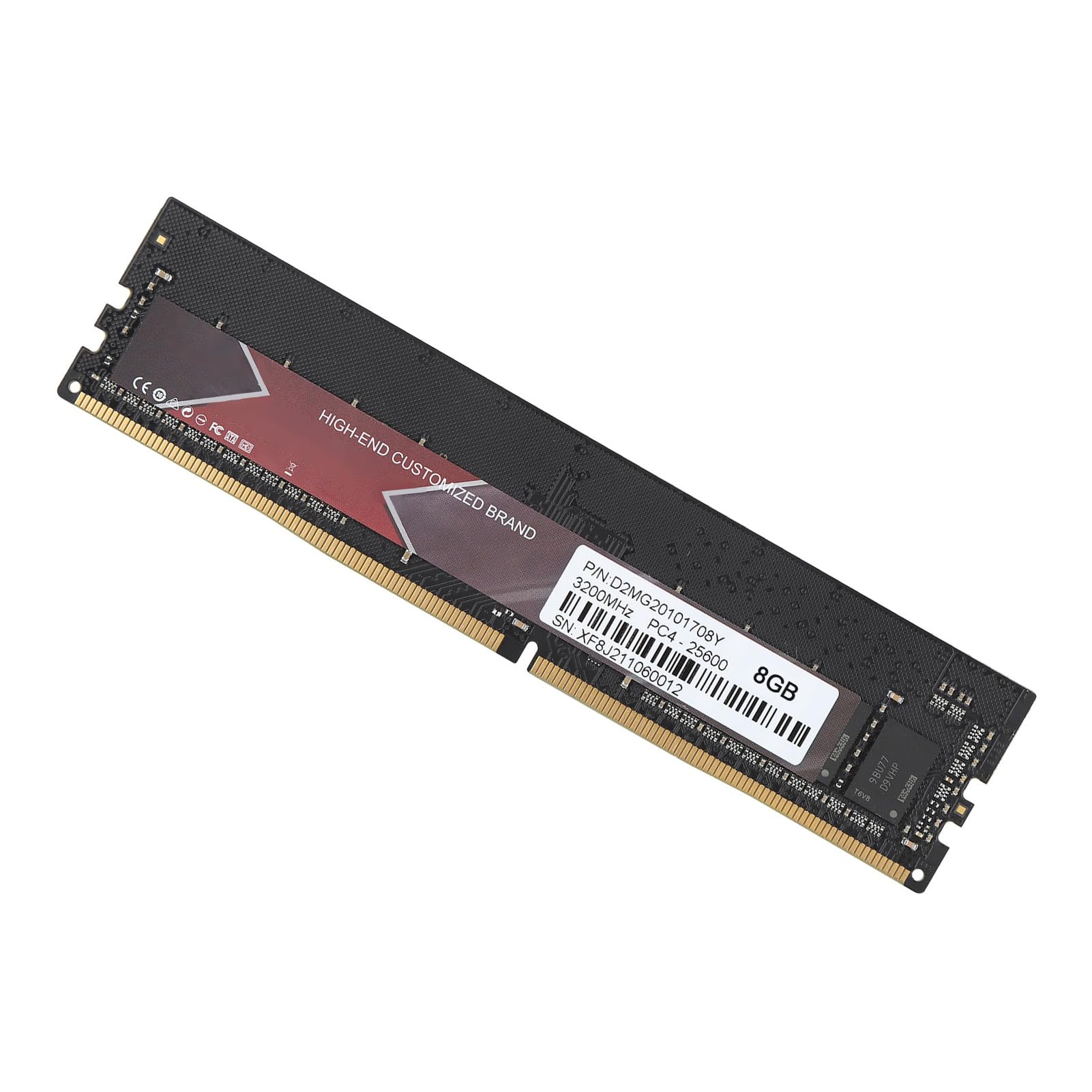 DDR4 RAM Wysokowydajna Aluminiowa pamięć Stacjonarna do DDR4-3200 MHz PC4-25600, Stop Aluminium, 16 GB (8 GB)