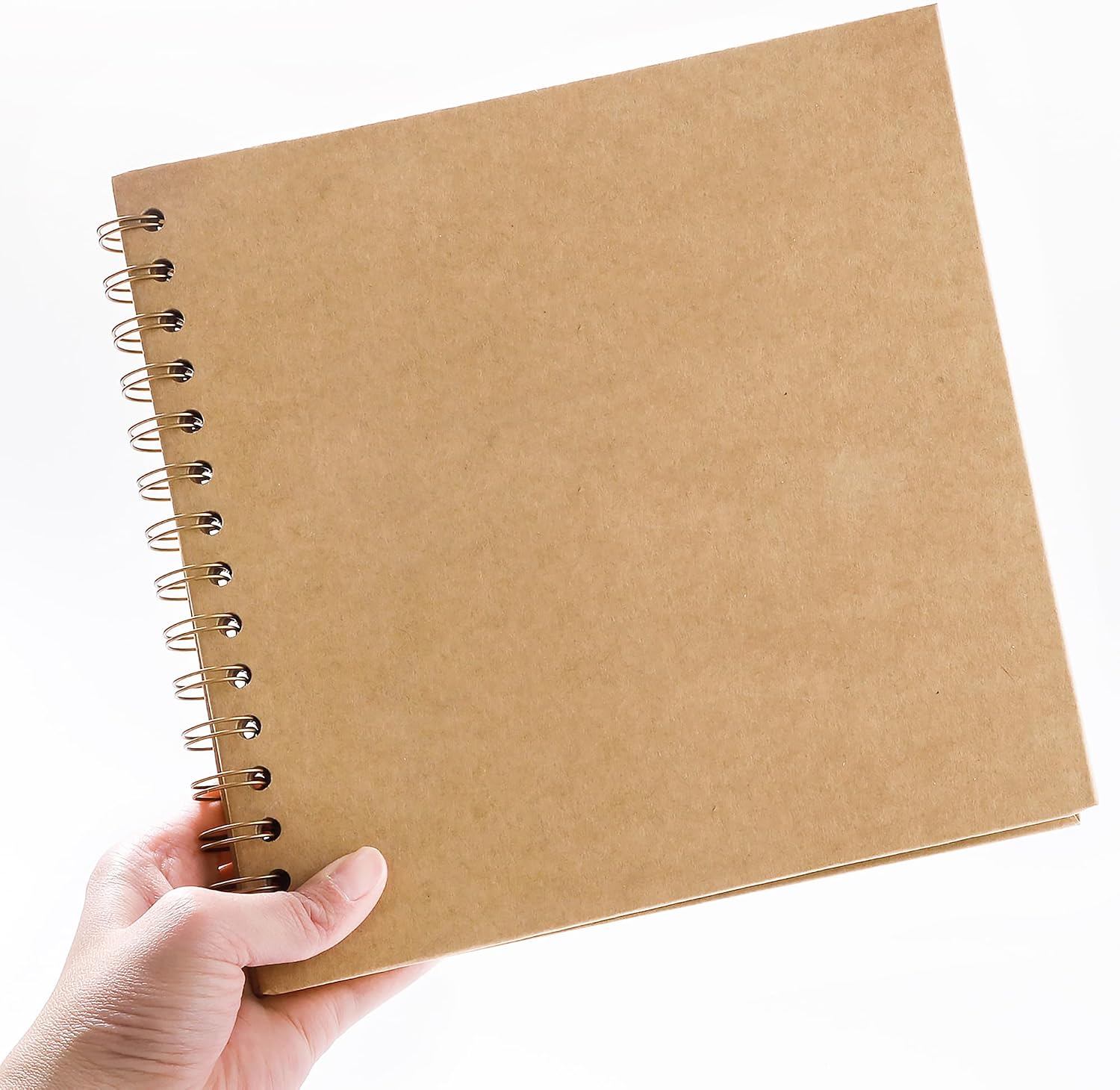 Scrapbook 7 x 7 Inch DIY Photo Album, Memory Book for Parents and Kids, Hardcover Kraft Paper Brown 20 Sheets/ 40 Pages