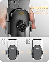 Vista 6 de APPS2Car Cell Phone Stand for Desk Adjustable Desktop Phone Stand Thick Case Friendly Cellphone Holder Desk Heavy Duty Phone Cradle for Video