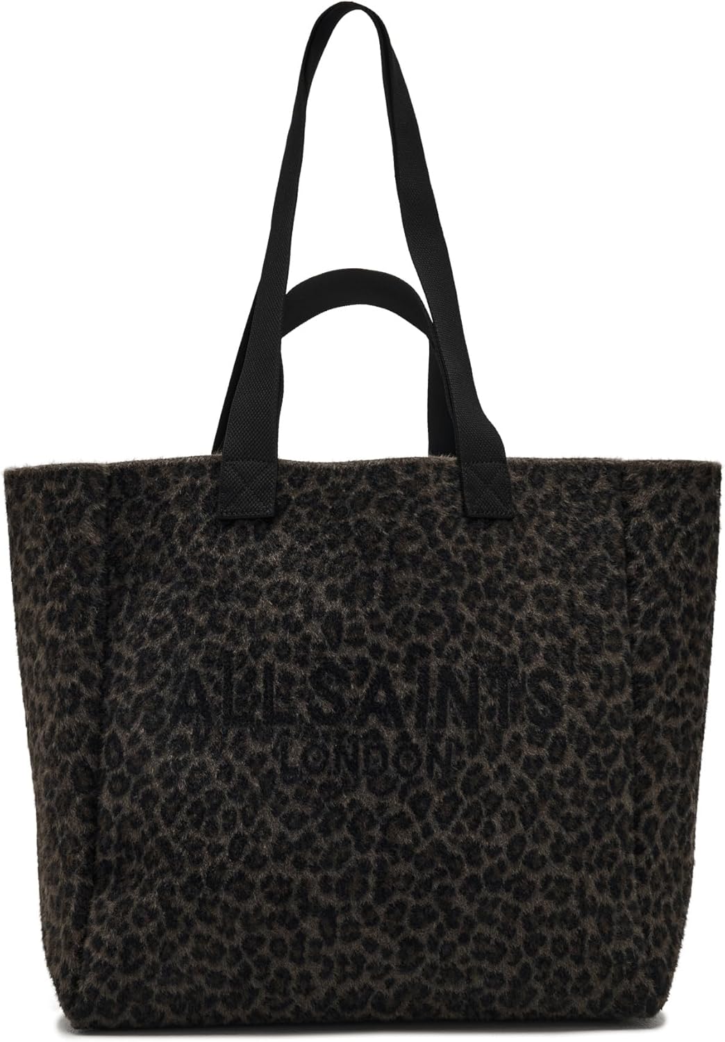 AllSaints Izzy Fzzy Leppo Tote Leopard Brown W344XD One Size