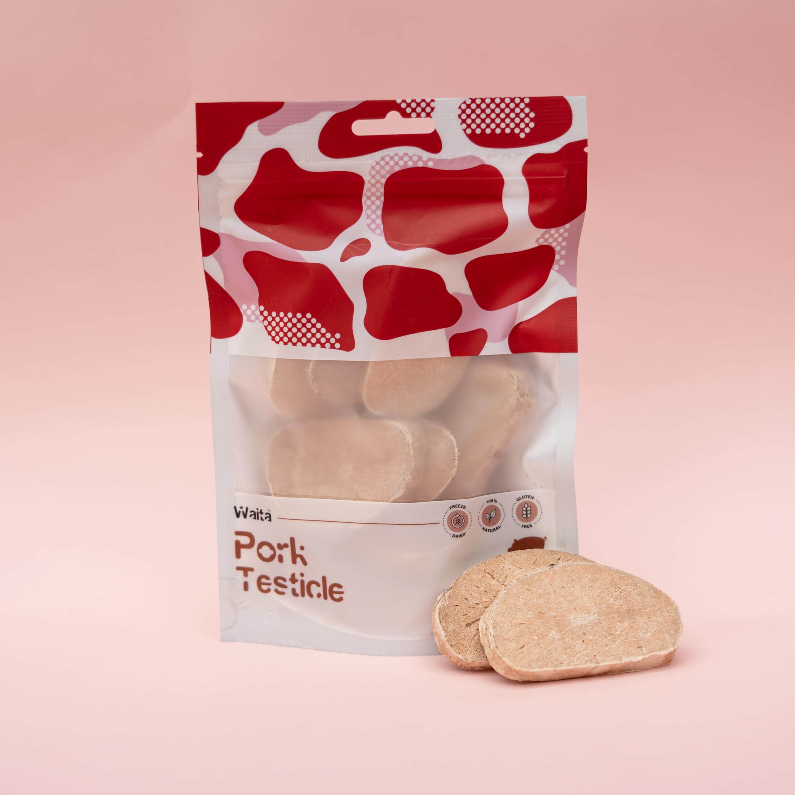 Waita Freeze Dried Pork Testicle Dog Treats & Cat Treats 30g | 100% Pork Testicle | High Protein Natural Treats | Grain Free | Single Ingredient Training Rewards