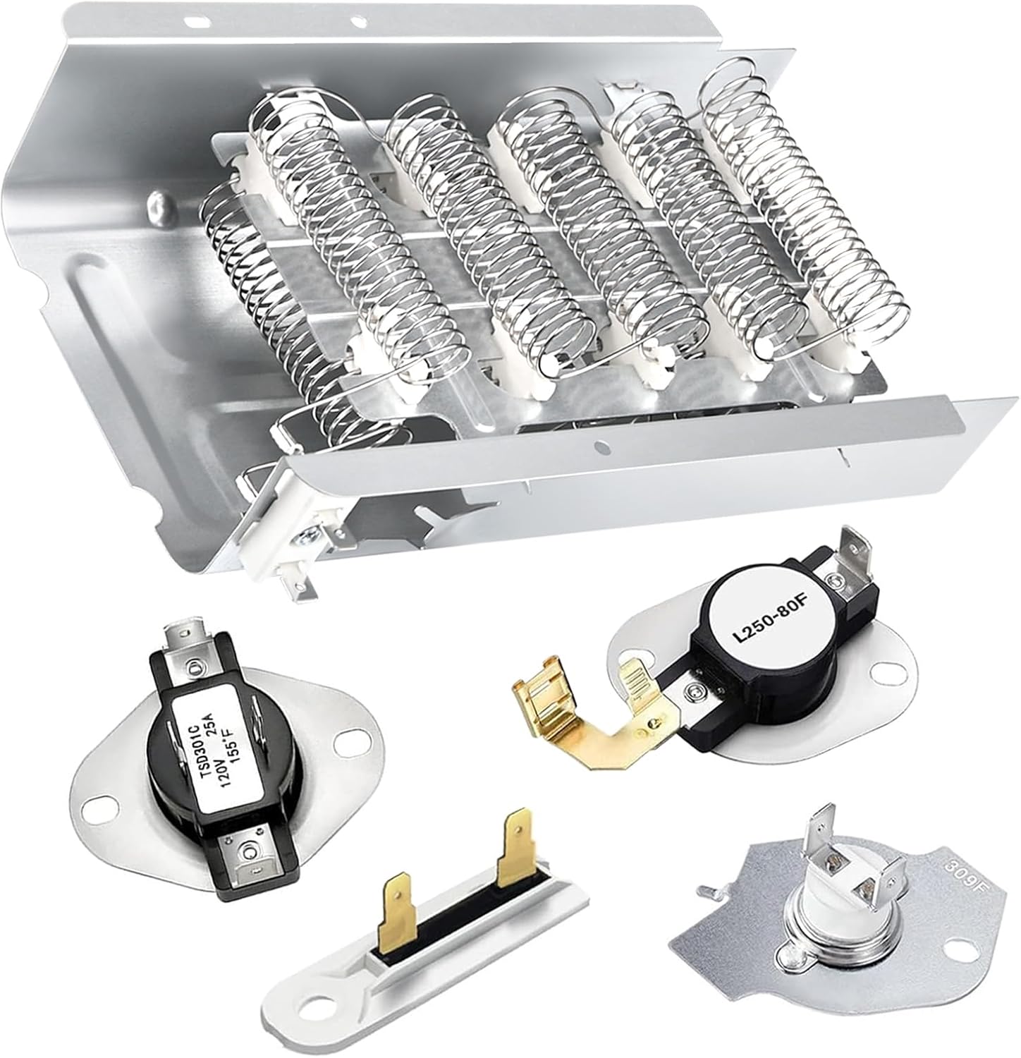 2026 UPGRADE 4531017 279838 Dryer Heating Element Kit for Whirlpool Kenmore 70 80 Series Model 110 Roper Maytag Crosley Amana Dryer Replace WED4815EW1 MEDX655DW1 MEDC215EW1 NED4600YQ1 by Beaquicy