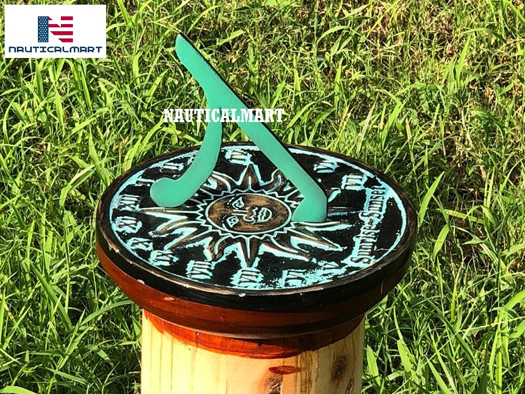 Beautiful Sunrise Sunset Decorative Garden Sundial - 8 Inch Outdoor Decor | Unique Birthday Or Couple Gift Idea