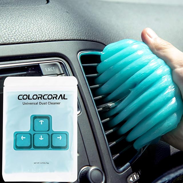 COLORCORAL Car Cleaning Gel for Cleaning Gel Car interio Cleaning Putty Cleaner Car Putty Cleaner Dust Cleaning Gel Universal Dust Cleaner Dust Cleaning mud Dust Removal Gel(1Pack)