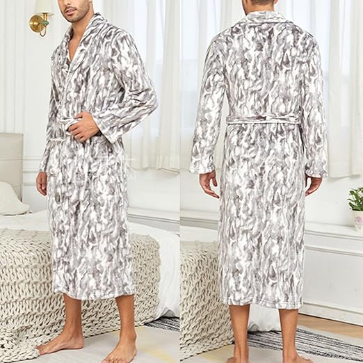 Peignoir Eponge GODGETS Super Longue Hommes Chaud Et Doux Luxe