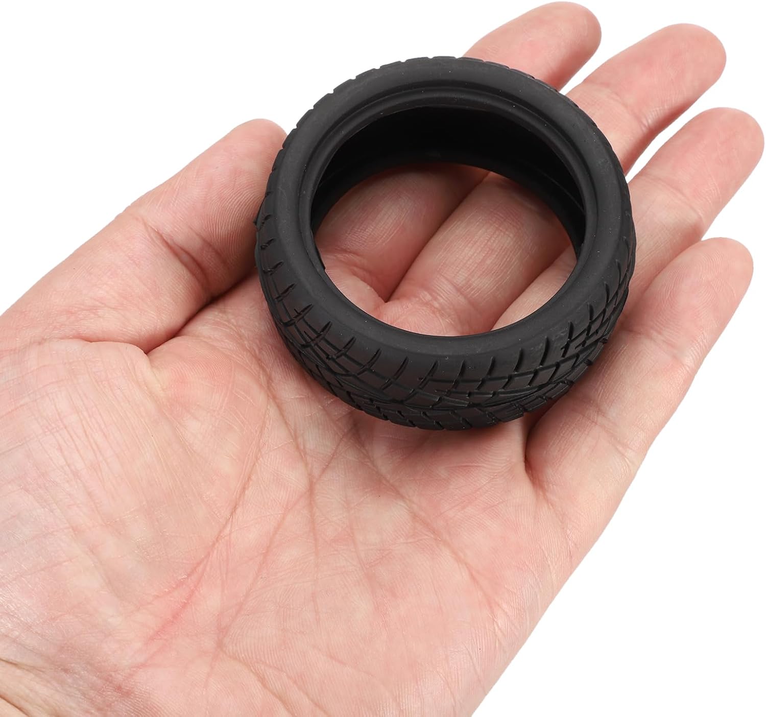 uxcell 4pcs Soft Rubber RC Car Tires for 1/10 Scale Touring On-Road Racing - 62mm x 26mm Performance Tyre, Black