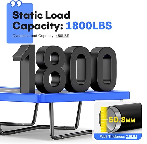 Miniatura 3 de Zupapa Trampolín rectangular de 1500 libras de capacidad de peso de 10 x 17 pies, 9 x 15 pies, 8 x 14 pies, trampolín cuadrado de gimnasia