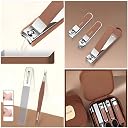 PRAYAS 8-in-1 Nail Clipper Set Professional Manicure & Pedicure Kit for Men & Women, Includes Nail Cutter, Scissors, Tweezers, Earpick & Multi-Tool with Compact Travel Case for Home (Pink) gallery image
