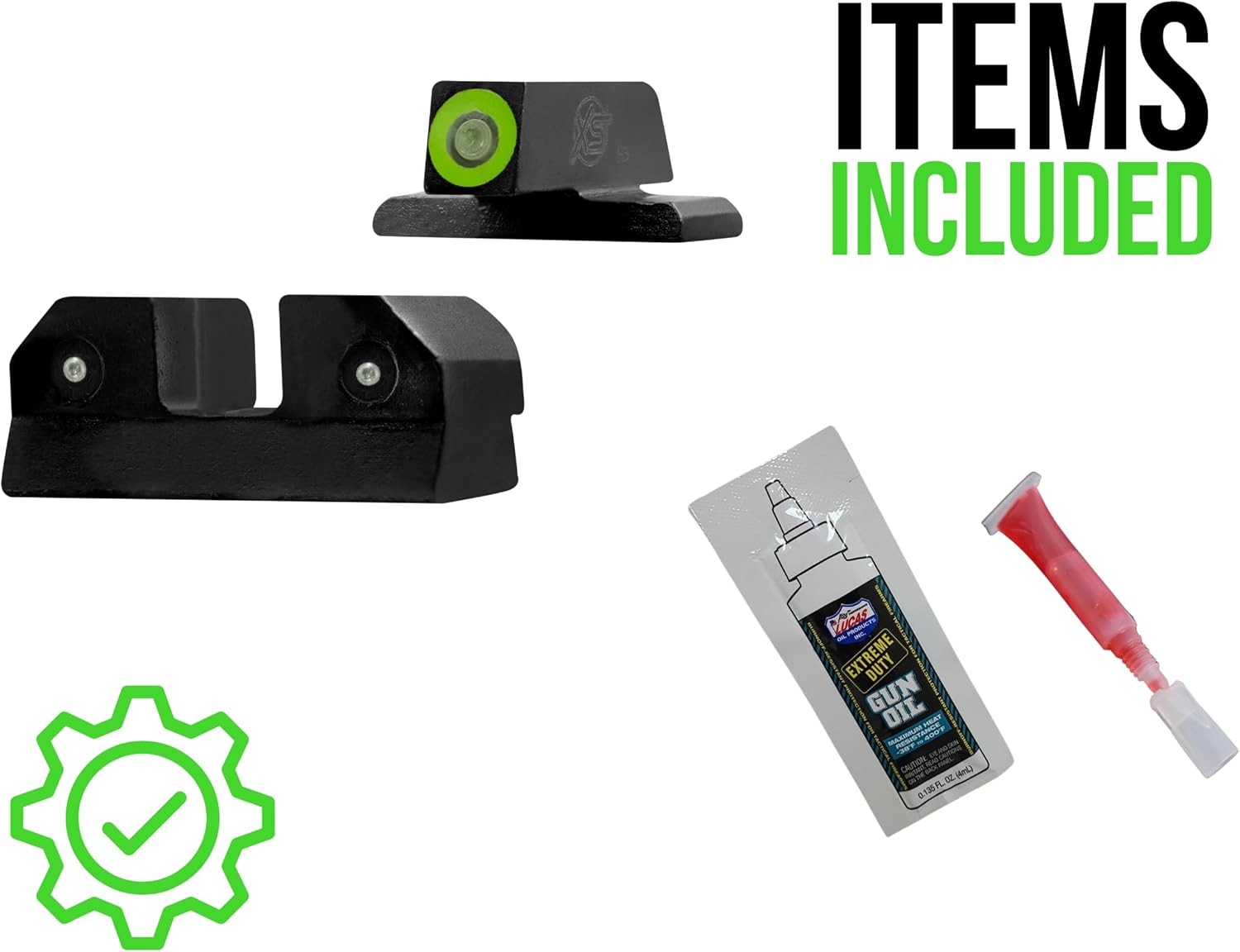 XS SIGHTS R3D Tritium Night Sight Green for Sig Sauer P320, P365, P225, P226, P228, P229, SP2009, SP2340, X-Macro, X-Compact, P365XL, Front and Rear Glow in The Dark Tritium for Tactical Applications