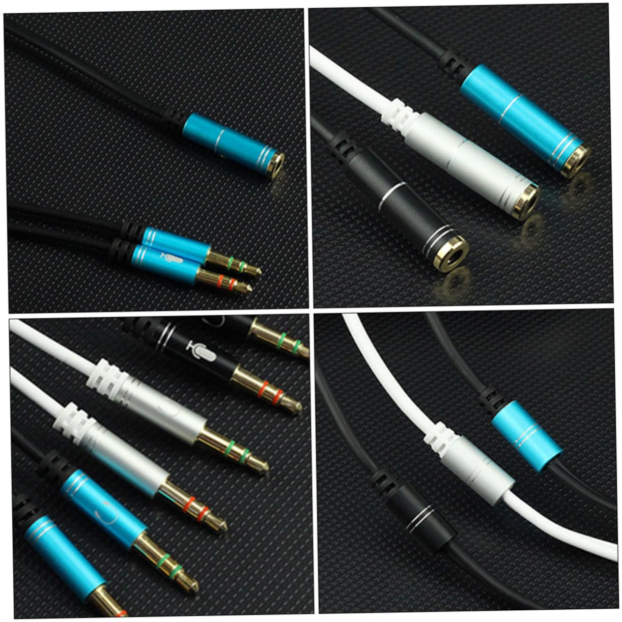 Hemobllo 4sets 3 5mm Splitter Mic Kabel Kopfhörer Port Kabel Für Kopfhörer Ports Audio Zubehör Für Computer 2 Stücke * 4