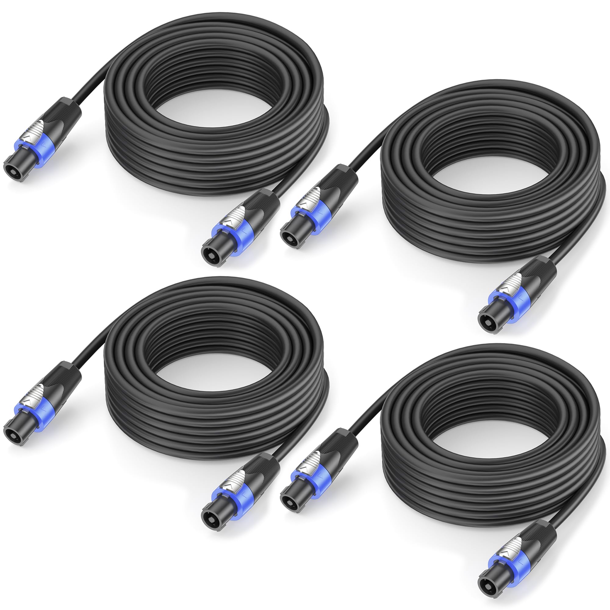 10M 2pack Speakon a Speakon cavo per casse altoparlanti M-M 15 Guage cavo per amplificatore audio con spina Twist Lock per DJ/PA l'audio pesante