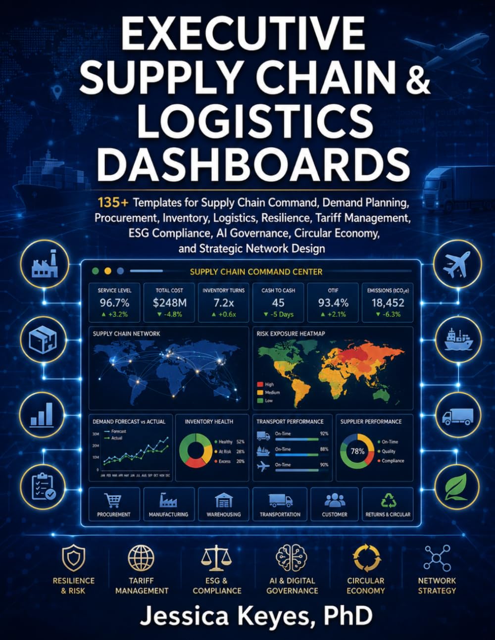 Executive Supply Chain & Logistics Dashboards: 135+ Templates for Supply Chain Command, Procurement, Inventory, Logistics, Resilience, ESG, AI ... Design (Executive Project Governance Series)