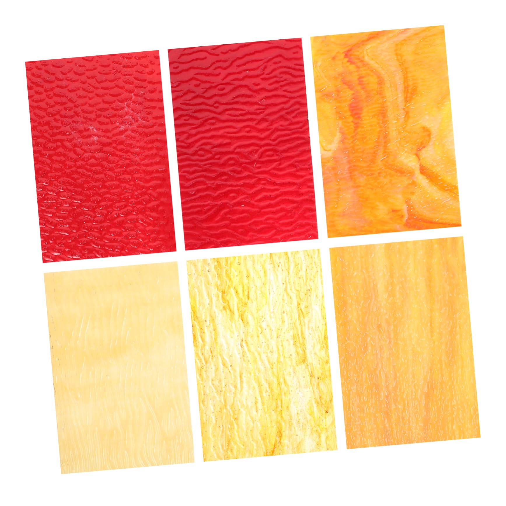 Lastre di Vetro Colorato Effetto Onde 6 Pezzi per Mosaico