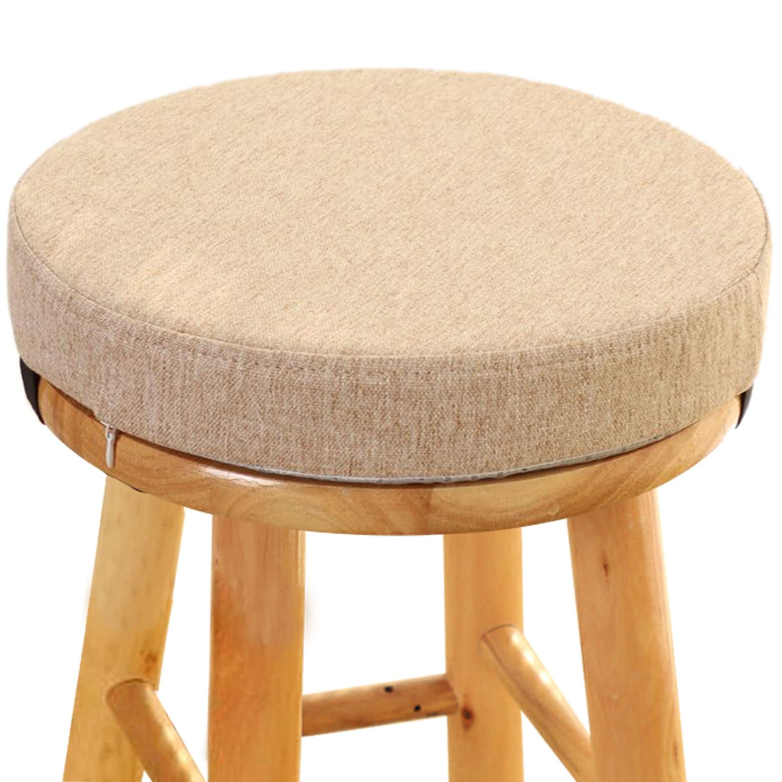 45D Foam Round Seat Cushion 5/8cm thick,30/33/35/40/45/50cm Anti-slip Buckle Round Stool Cushion, Circle Dining Chair Pad with Removable Cover for Dining Kitchen Bar Chairs Indoors Outdoors(Color 18,3