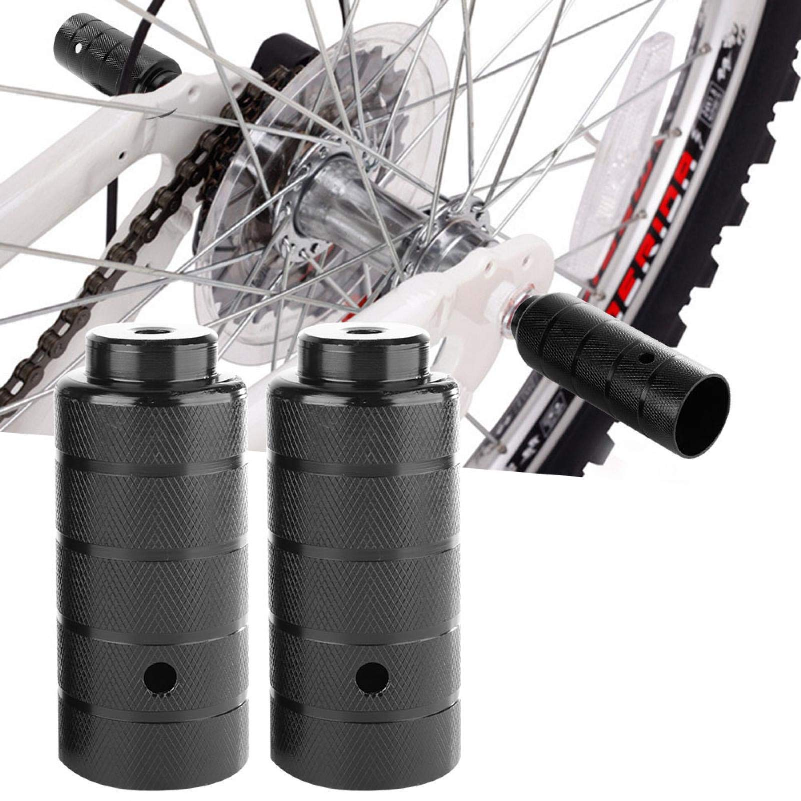 Demeras Fahrradachs-Peg Universal Stahl-Fahrradständer Peg Hochleistungs-Fußständer Pegs Stunt Pegs Fahrradzubehör für BMX 1 Paar