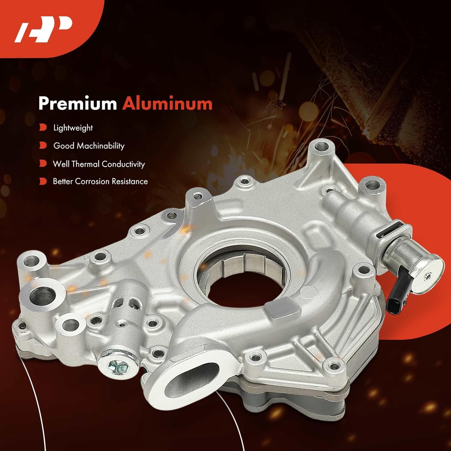 A-Premium Oil Pump w/OCV Oil Pressure Control Solenoid Valve [4.3L 5.3L 6.2L] Compatible with Chevy Silverado 1500 LD, Tahoe, Suburban, Express & GMC Yukon, Yukon XL, Savana 1500 & Cadillac Escalade