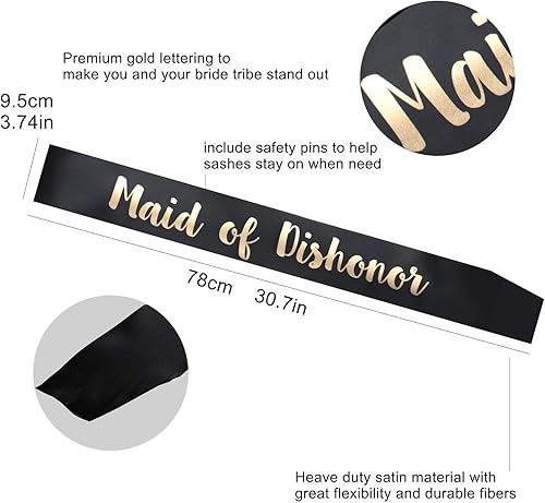 Miniatura 3 de 18 bandas de despedida de soltera para novia y dama de honor, despedida de soltera, compromiso, boda, fiesta, recuerdos