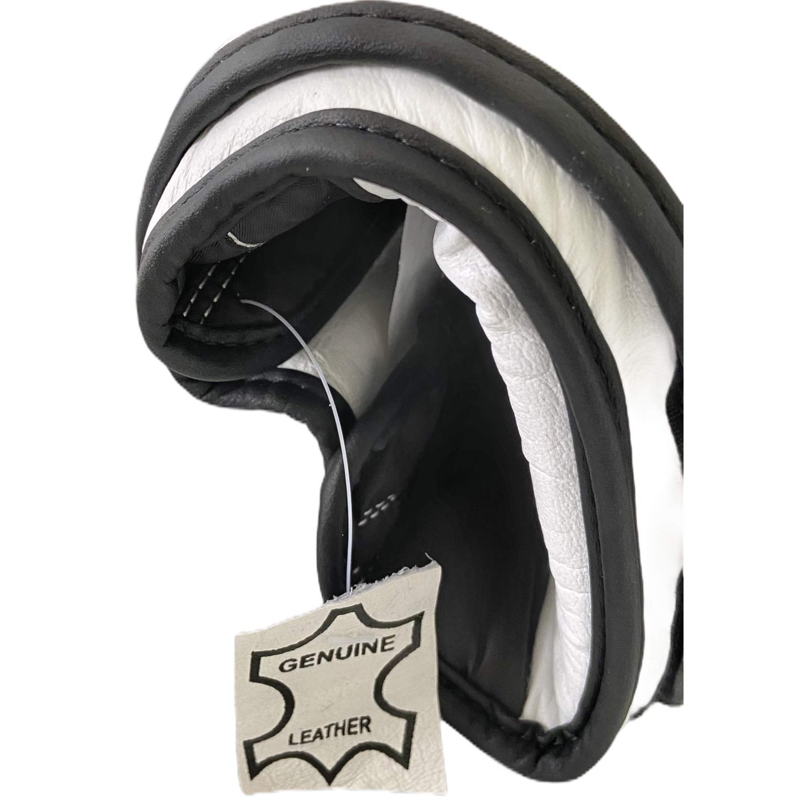 guantoni da boxe Sparring Bag lavoro Premium 100% vera pelle uomini donne pastiglie lavoro (bianco/nero, 340,2 g)