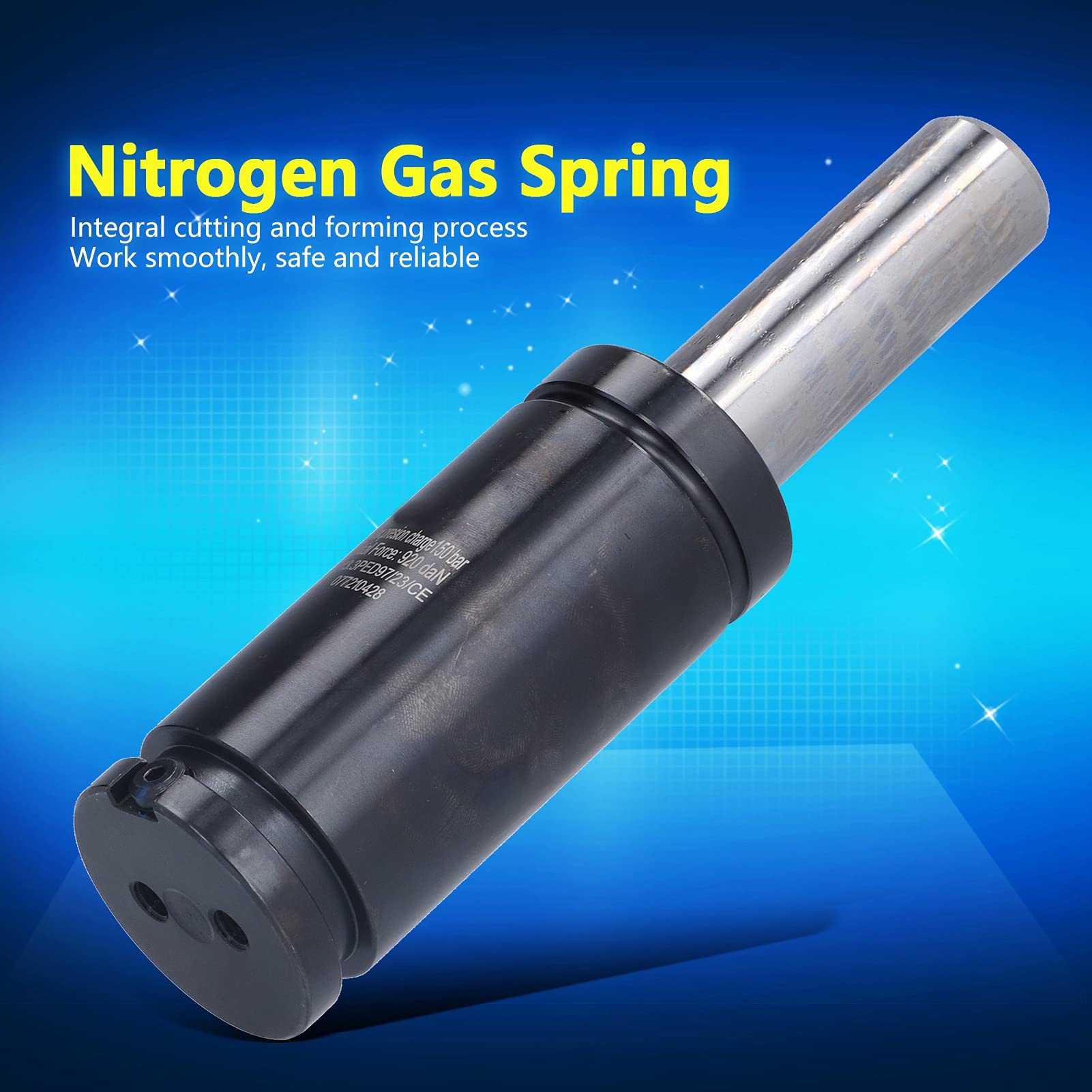 Molla a Gas di Azoto con Asta del Pistone, Cilindro Compresso Durevole per Uso a Compressione di Stampi, Materiale in Lega, Diametro 50,2 Mm, 1 unità (YX1000-100)