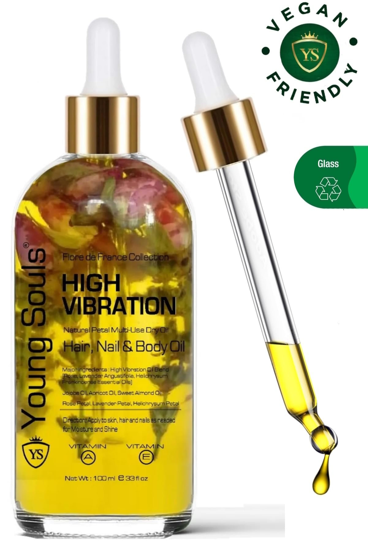 Young Souls Aromatherapy High Vibration Multi Use Yüksek Titreşim Yüz Saç Tırnak & Vücut Bakım Kuru Yağ 100 ml