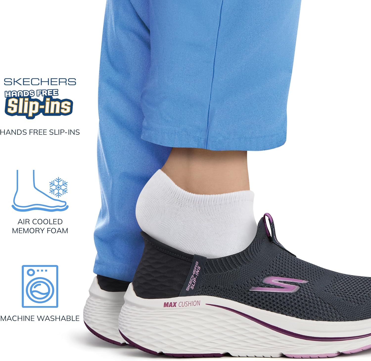 Skechers Womens Max Cushioning Elite 2.0 Eternal Hands Free Slip-ins Sneaker - Image 6