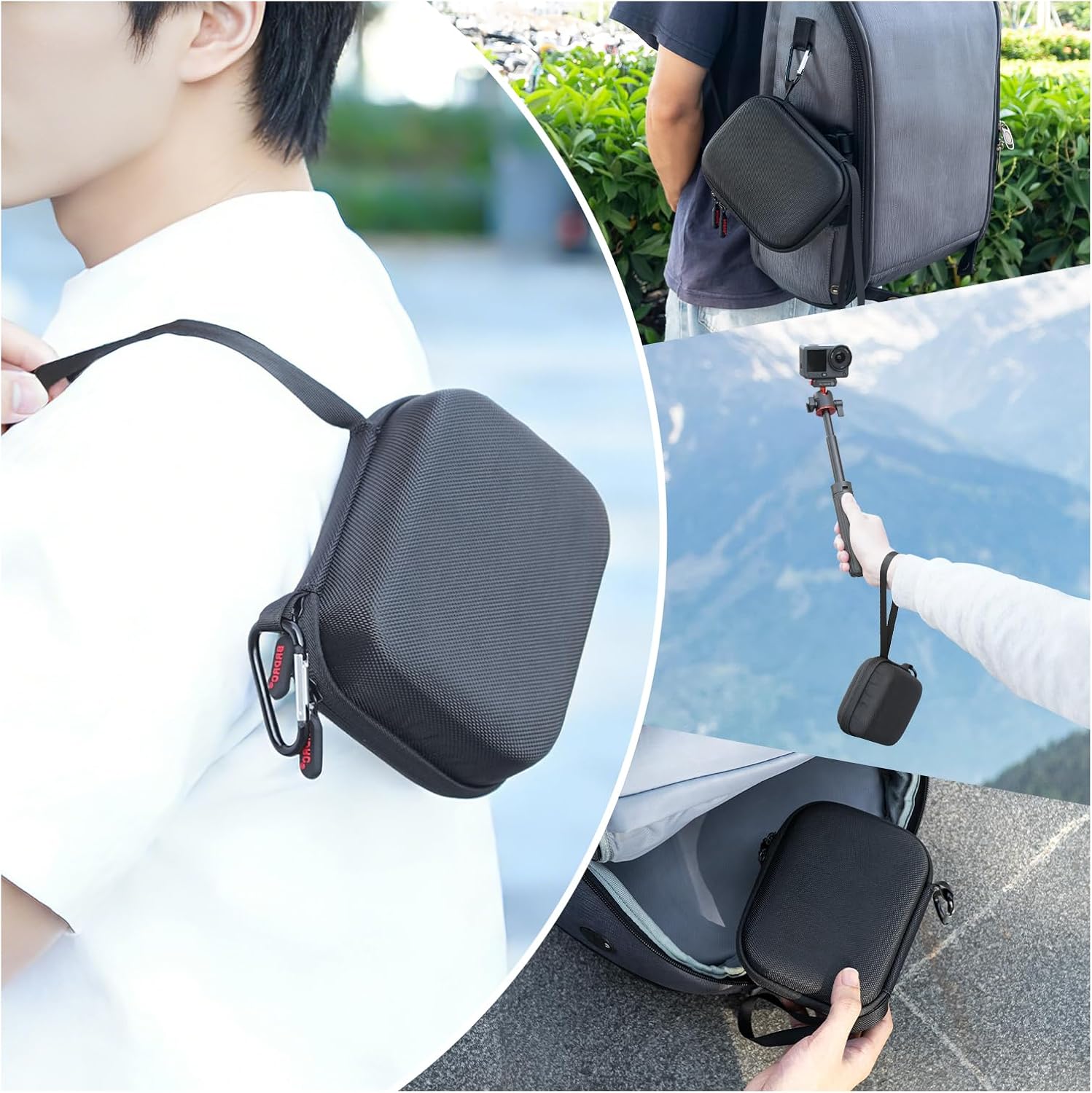 BRDRC Carrying Case for DJI Action 6 Accessories, Storage Bag Protective Case Hard Shell Cover for DJI Osmo Action 6 Standard Bundle Camera Accessory - Image 6