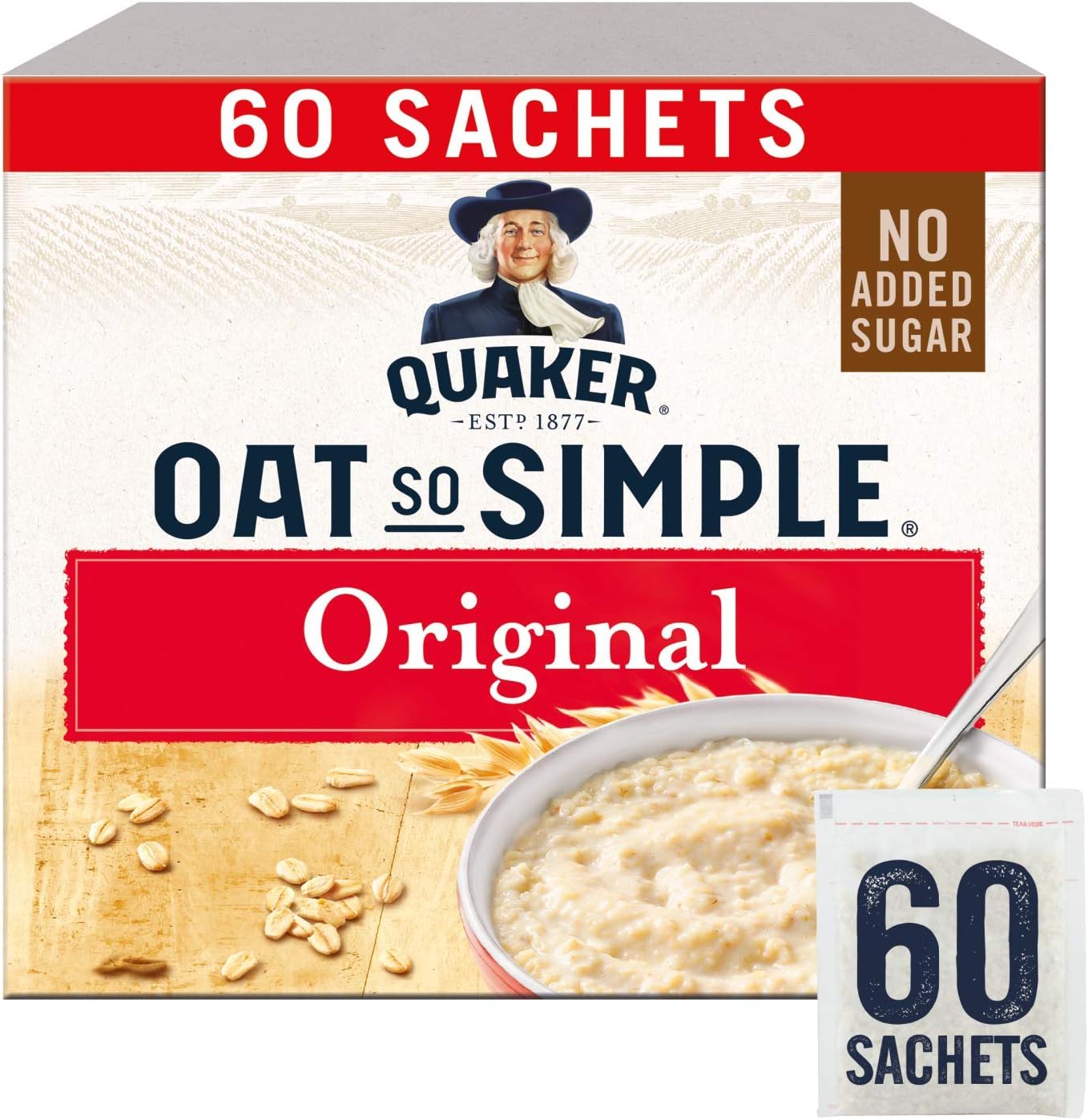 Oats So Simple Original Microwaveable 27g Sachets X 60 (Packaging May Vary)