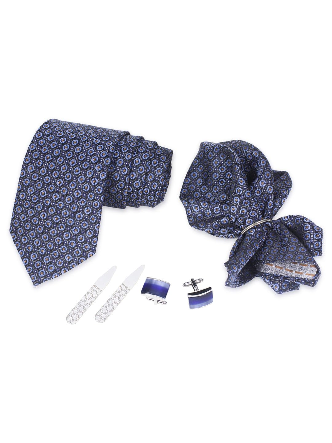 Timeless Accent Blue 4 Pcs Necktie Gift Set For Men-image-31