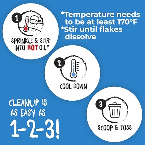 Miniatura 14 de FryAway Polvo solidificador de aceite de cocina de desecho profundo, 100% a base de plantas, solidifica hasta 8 tazas de aceite por uso