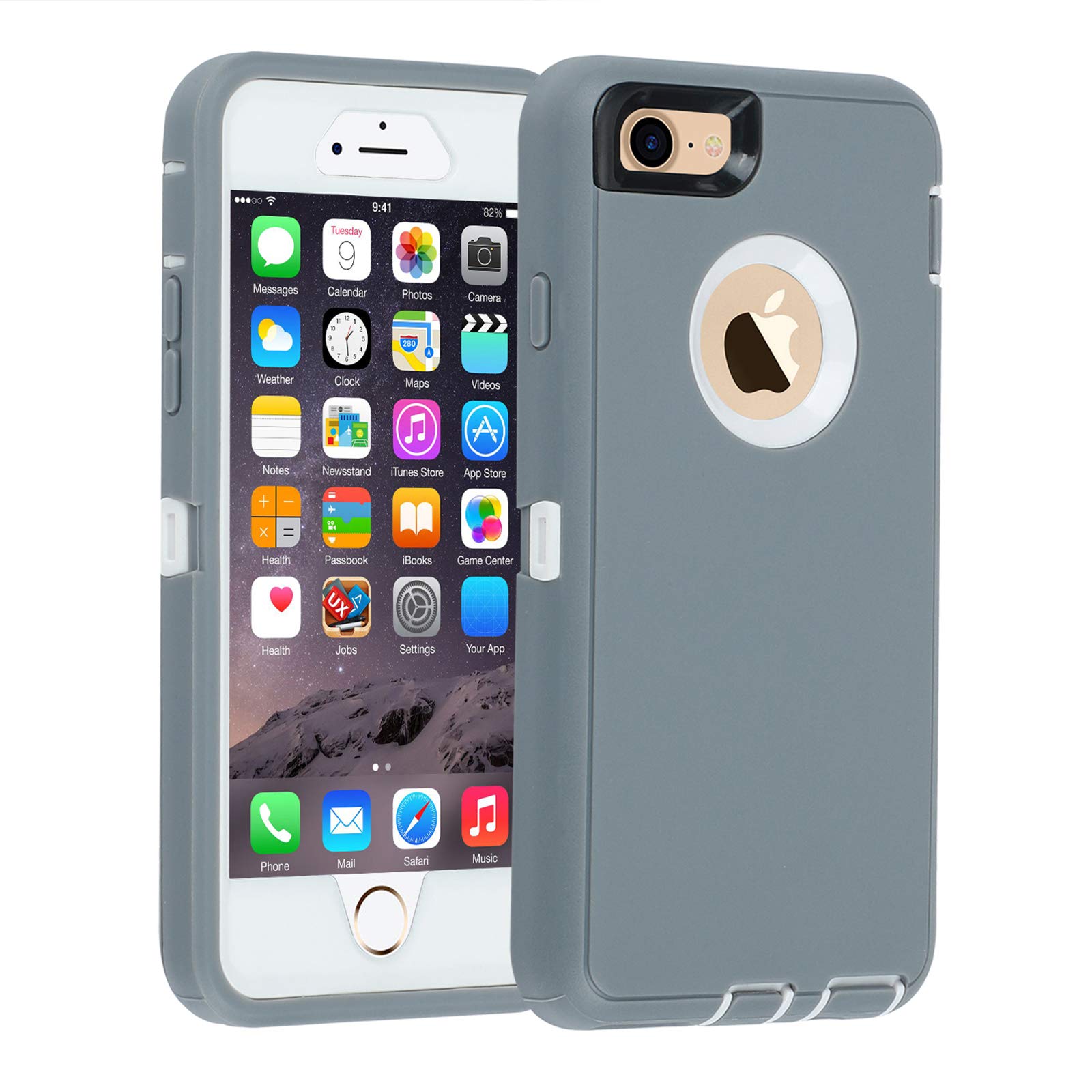 iPhoneケース Poupee phone case foriPhone6/6s Case for iPhone 6/6s, [Heavy Duty] 3 in 1 Built-in Screen